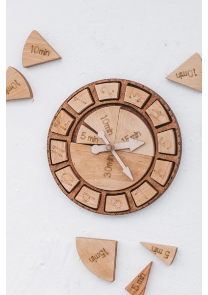 Saatleri ve Dakikaları Öğreniyorum Yapboz, Montessori Eğitici Oyunu fiyatları