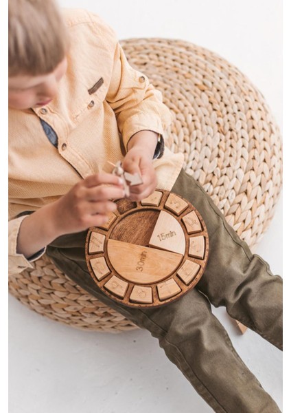 Saatleri ve Dakikaları Öğreniyorum Yapboz, Montessori Eğitici Oyunu fırsatları
