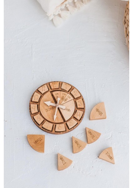 Saatleri ve Dakikaları Öğreniyorum Yapboz, Montessori Eğitici Oyunu indirimleri