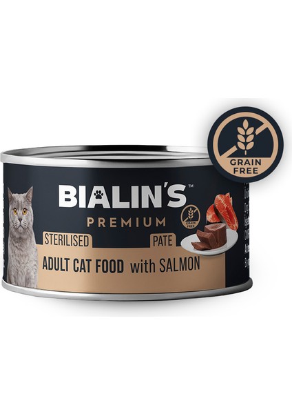 Süper Premium Pate Kısırlaştırılmış Yetişkin Kedi Maması Somonlu 100 Gram
