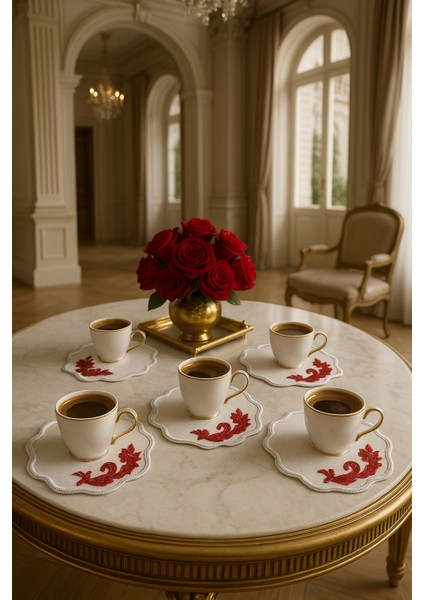 El Emeği Premium Kahve Sunum Altlığı – Nakışlı Şık Sunumluk,yılbaşı Hediyelik Özel Ürün fiyatları