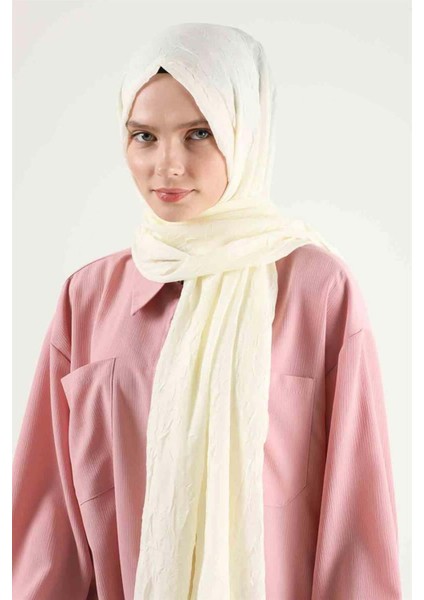 Krem Şampanya Bambu Kreş Şal