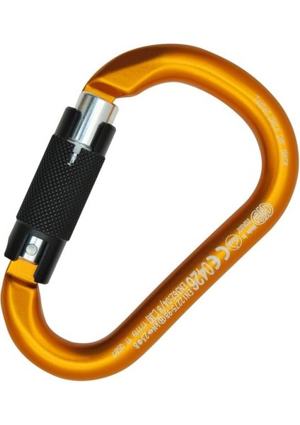 Kong Hms Napık Auto Block Triactlock Kilit Alüminyum 23KN Karabina En 362/B – En 12275/H – Uıaa – Eac Orange