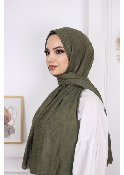 Haki Yeşil Bambu Kreş Şal