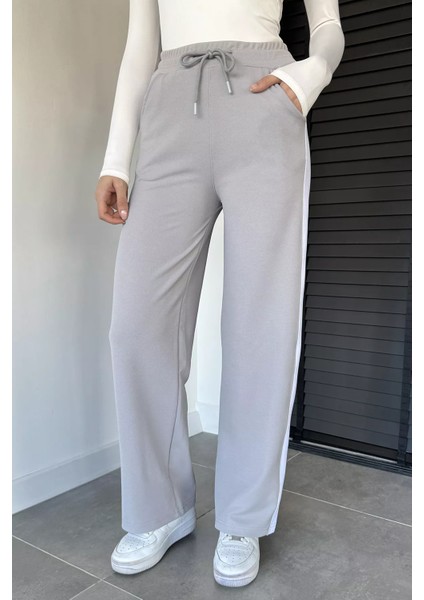 Kadın Yüksek Bel Yan Şeritli Bel Lastikli Palazzo Eşofman Altı P-00019375 fiyatları