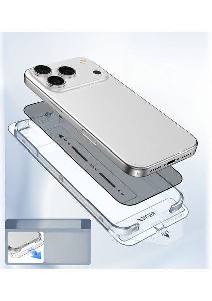 iPhone 17 Pro Raptic Air Glass 2.5d Privacy Hayalet Ekran Koruyucu 2 Adet Uygulama Aparatlı Siyah indirimleri