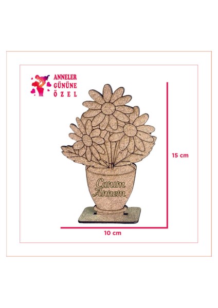 Çok Renkli Ahşap Vazo ile Çiçekli Aktivite ve Karne Hediyesi fiyatları