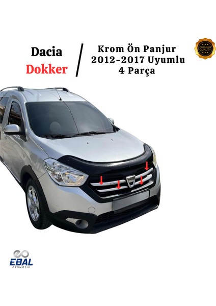 Dacia Dokker Krom Ön Panjur 4 Parça 2012-2017 Arası Paslanmaz Çelik fiyatları