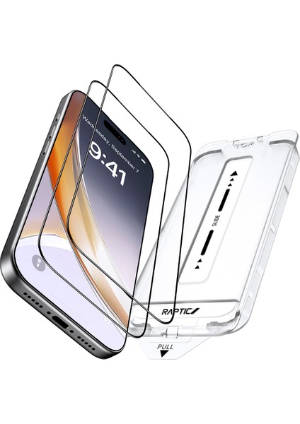 iPhone 17 Pro Uyumlu Raptic Air Glass 2.5d Ekran Koruyucu 2 Adet + Kolay Uygulama Aparatlı Şeffaf fiyatları