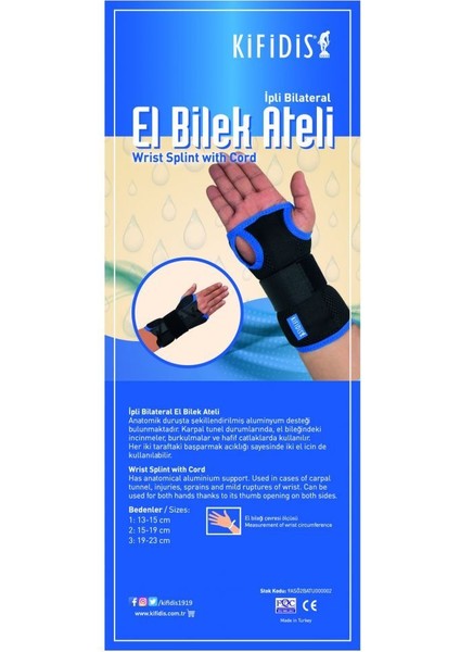 Ipli Başparmak Destekli El Bilek Ateli Sag - M