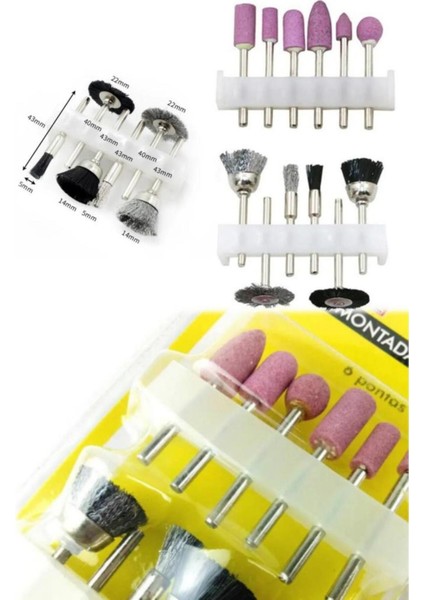 Kalıpcı Mini Taşlama Zımpara Seti Gravür Seti Matkap Ucu Parlatma Parlatıcı Başlıklar Ahşap Oyma