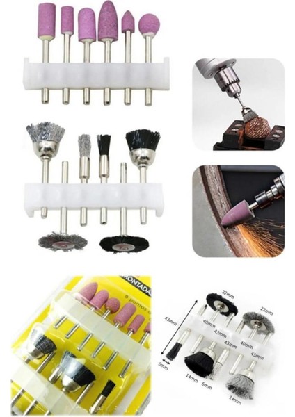 Kalıpcı Mini Taşlama Zımpara Seti Gravür Seti Matkap Ucu Parlatma Parlatıcı Başlıklar Ahşap Oyma