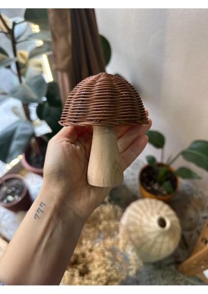 Ahşap Bambu Rattan Koyu Kahverengi Dekoratif Ürün