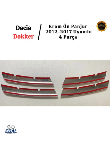 Dacia Dokker Krom Ön Panjur 4 Parça 2012-2017 Arası Paslanmaz Çelik fırsatları