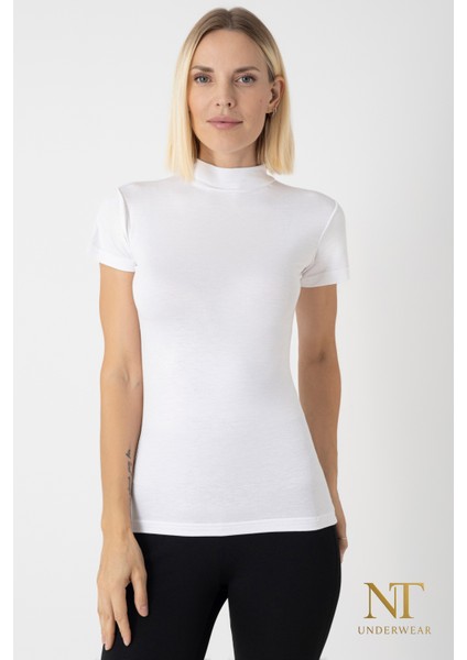 Kadın Bambu Balıkçı Yaka Yarım Kol Body - T-Shirt Hafif, Rahat ve Şık fiyatları