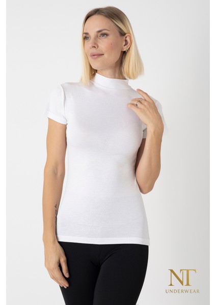 Kadın Bambu Balıkçı Yaka Yarım Kol Body - T-Shirt Hafif, Rahat ve Şık modelleri