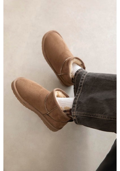 Asia Kadın Içi Tüylü Kalın Taban Süet Yarım Bot Vizon fiyatları