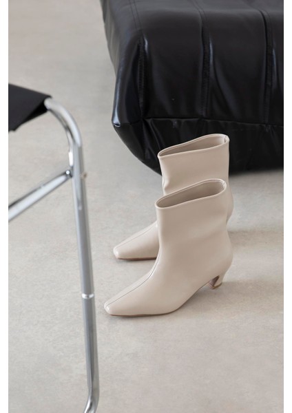 Viva Kadın Kırışık Deri Bot Bej fiyatları