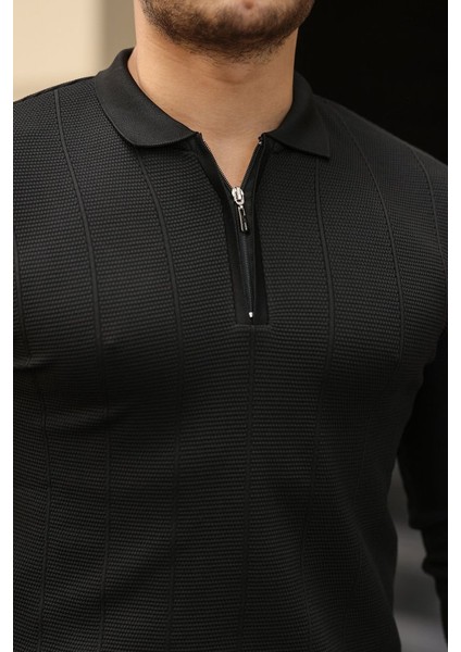 Erkek Pirinç Desenli Uzun Kollu Yakalı Triko fiyatları