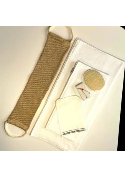 %100 Keten 6'lı Banyo Hamam Seti modelleri