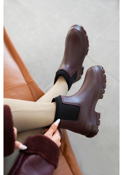 Carmen Plastik Su Geçirmez Kadın Bot Bordo