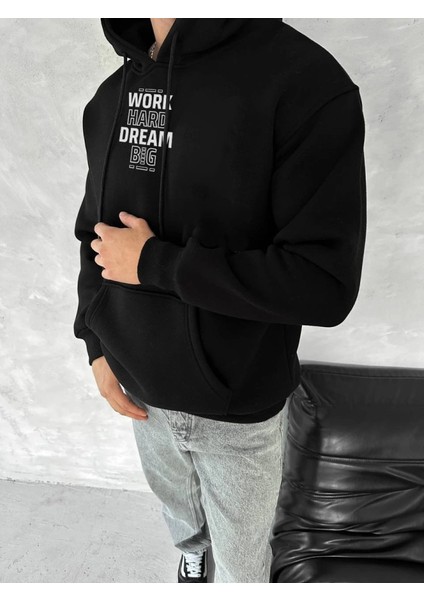 Kışlık Üç Iplik Kapşonlu Sweatshirt