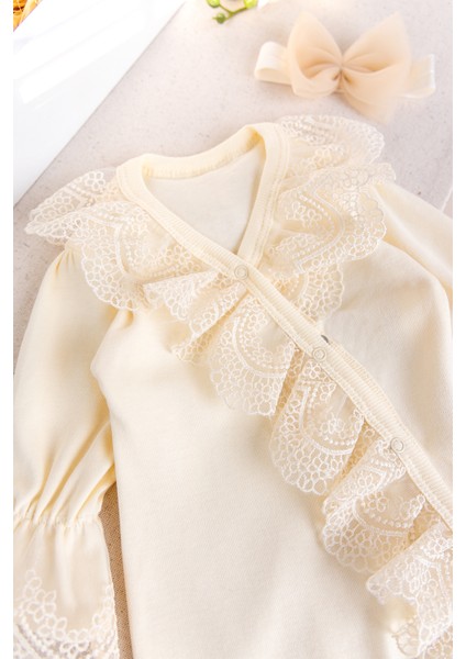 Güpürlü 100% Pamuk Kız Bebek Tulum fiyatları