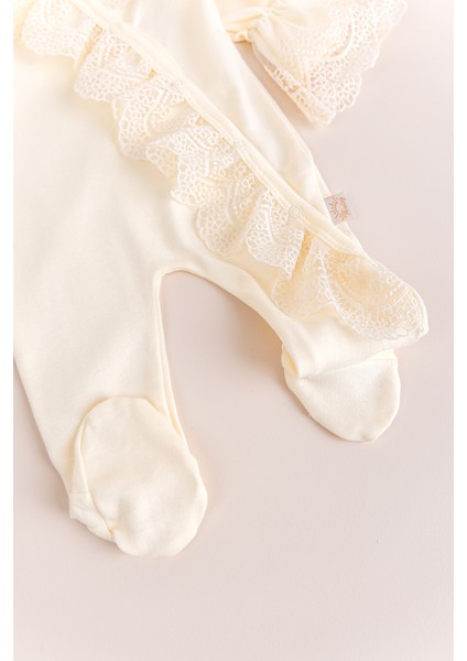 Güpürlü 100% Pamuk Kız Bebek Tulum indirimleri