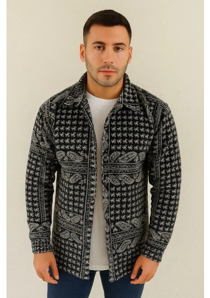 Erkek Polar Fermuarlı Sweatshirt – Kapüşonsuz, Cepli, Yumuşak Dokulu, Oversize Rahat Kalıp, Kışlık Sıcak Tutan Fermuarlı Üst