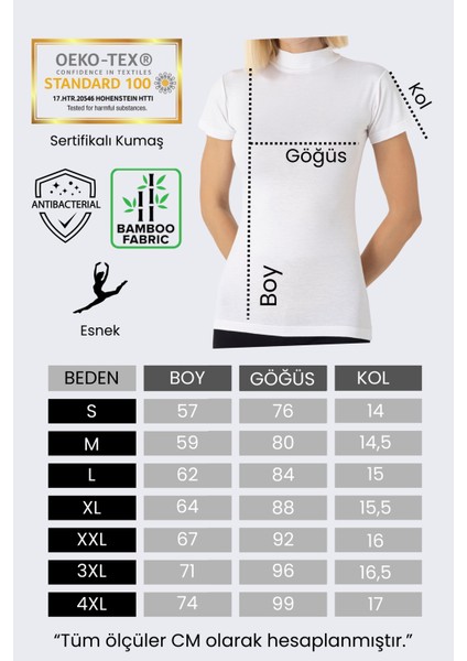 Kadın Bambu Balıkçı Yaka Yarım Kol Body - T-Shirt Hafif, Rahat ve Şık indirimleri