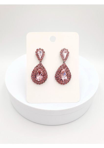 Damla Form Kristal Taşlı Kadın Küpe | Özel Gün Serisi modelleri