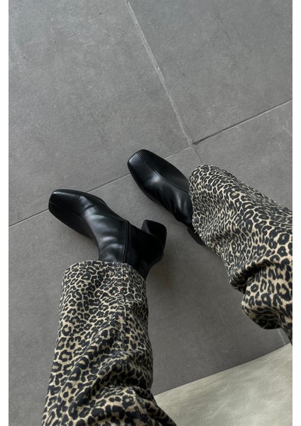 Lucas Kadın Küt Kalıp Deri Bot Siyah indirimleri