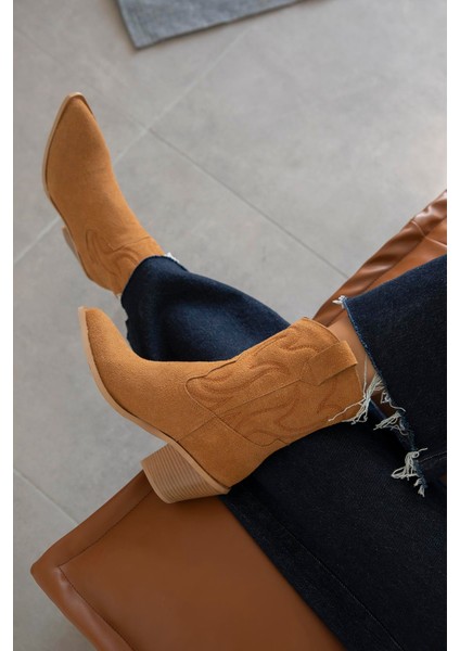 Hadley Kadın Süet Topuklu Bot Taba fiyatları