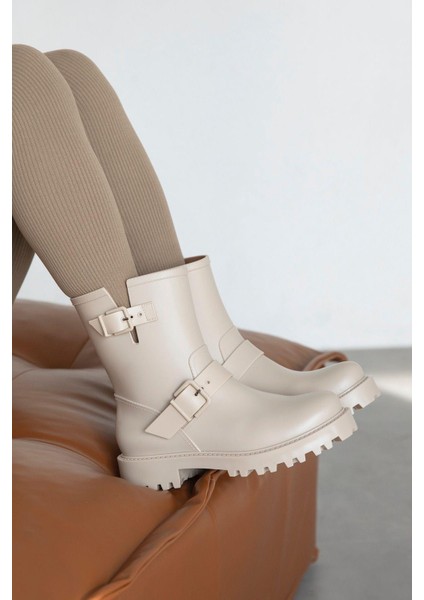 Hudson Plastik Su Geçirmez Kadın Bot Bej fiyatları