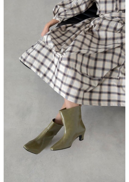 Viva Kadın Kırışık Deri Bot Olive fiyatları