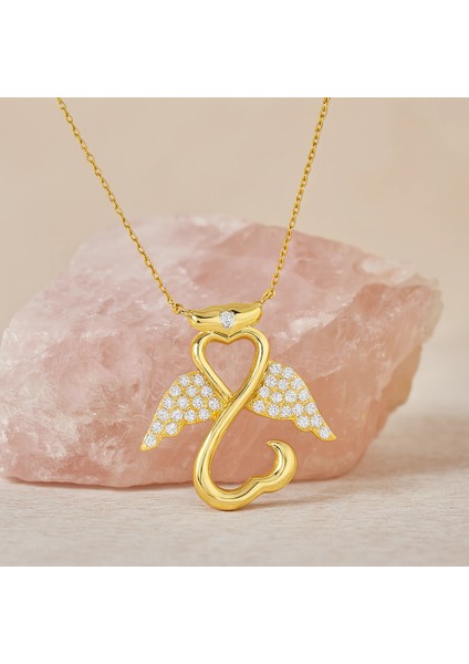 14 Ayar Altın Melek Kolye, Şans Perisi Kolye indirimleri