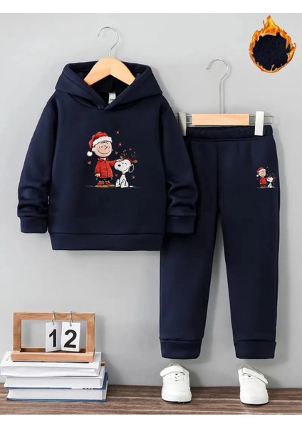Kışlık Kız Erkek Çocuk Eşofman Takımı Snopy 5 6 7 8 9 10 11 12 Yaş Snoopy