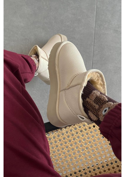 Tommo Kadın Içi Tüylü Kalın Taban Deri Yarım Bot Bej fırsatları