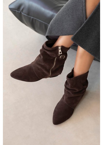 Joy Kadın Hakiki Deri Süet Bot Kahve fiyatları