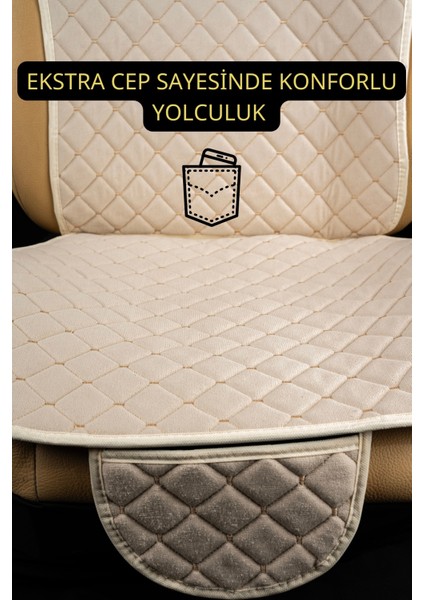 Lacasa Automotive Ergonomik,ortopedik,terletmez, Cepli, Kaymaz, Alkantara Oto Kılıf-Minder (7parça Set)