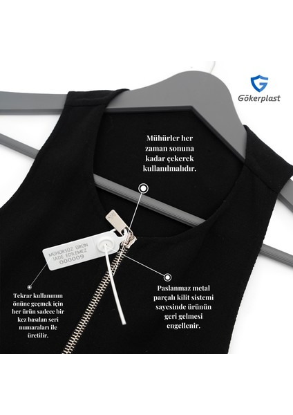 GP416 Elbise Güvenlik Mührü / 100 Adet indirimleri