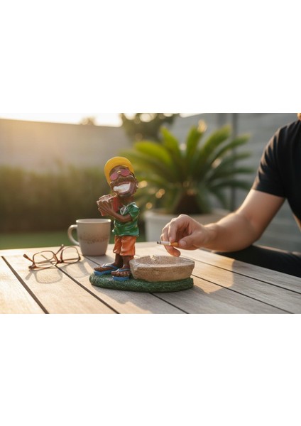 Jamaikalı Adam Reggae Figürlü Küllük Para Anahtar Kasesi Masaüstü Dekoratif Biblo Yeni Ev Hediyesi A fiyatları