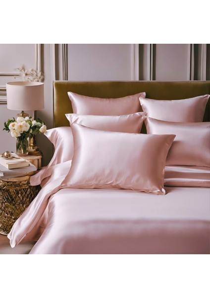 Antibakteriyel Terletmeyen Ipek Saten Yastık Kılıfı 2'li 50X70 Pembe