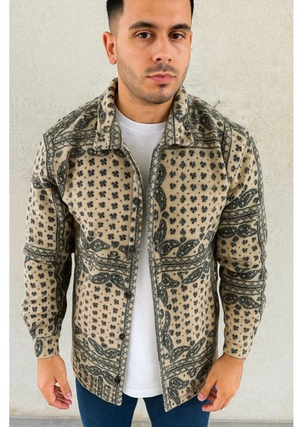 Erkek Polar Fermuarlı Sweatshirt – Kapüşonsuz, Cepli, Yumuşak Dokulu, Oversize Rahat Kalıp, Kışlık Sıcak Tutan Fermuarlı Üst