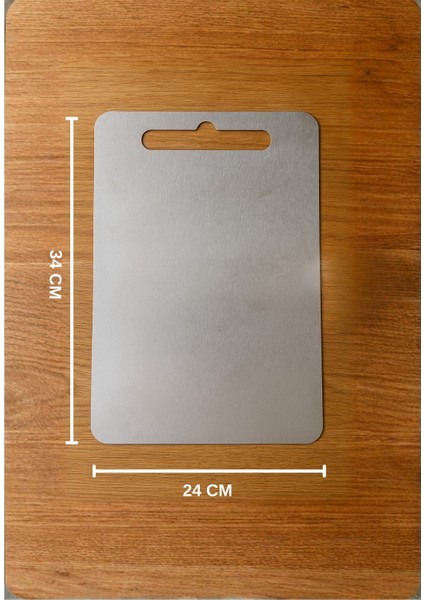 Paslanmaz Çelik Kesme Tahtası – 34 x 24 cm | Hijyenik ve Dayanıklı Kesim Yüzeyi modelleri