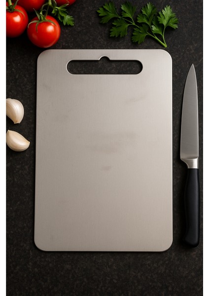 Paslanmaz Çelik Kesme Tahtası – 34 x 24 cm | Hijyenik ve Dayanıklı Kesim Yüzeyi fırsatları