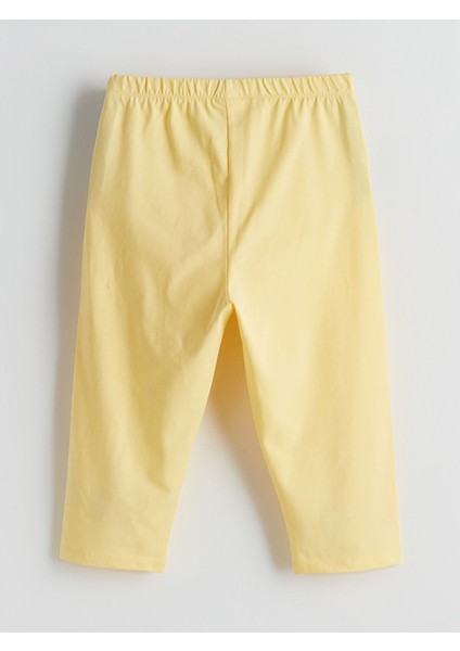 Yeni Sezon Beli Lastikli 3/4 Boy Kız Çocuk Tayt