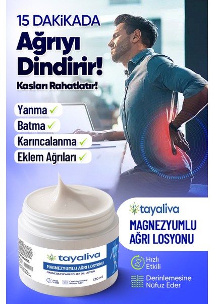 Magnezyumlu Ağrı Giderici %100 Doğal - Ayak Yanması,sinir Ağrıları,bel ve Boyun Ağrıları