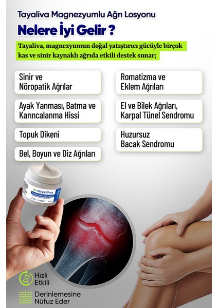 Magnezyumlu Ağrı Giderici %100 Doğal - Ayak Yanması,sinir Ağrıları,bel ve Boyun Ağrıları