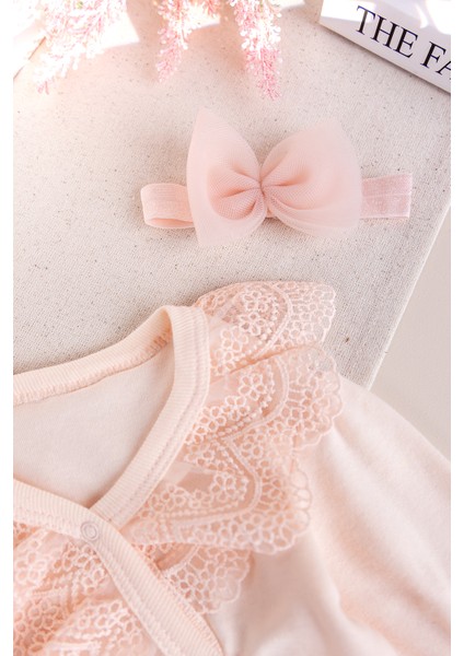 Güpürlü 100% Pamuk Kız Bebek Tulum fırsatları